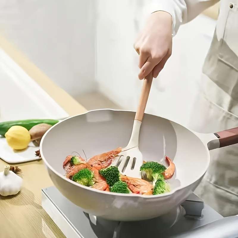 3pcs Silicone Kitchen Utensil Set Heat-resistant Food Grade Spatula Spoon and Flipper with G