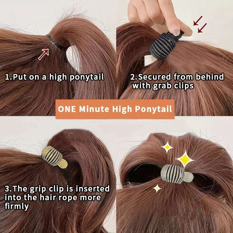 Set of 3 Elegant Ponytail Hair Clips