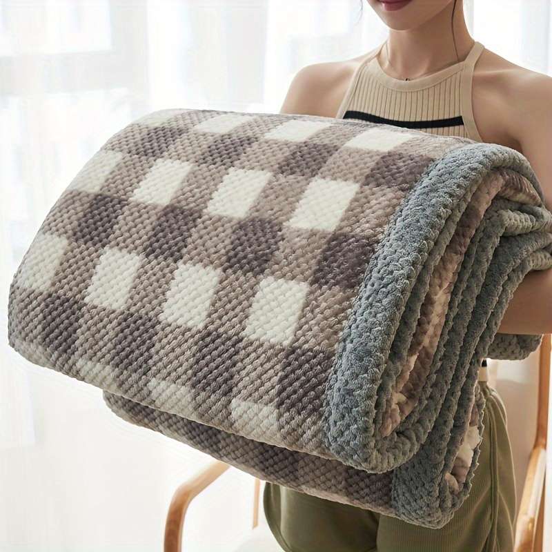 1ps Blanket Color Large Square Blue size 120.14cmx200.15cm