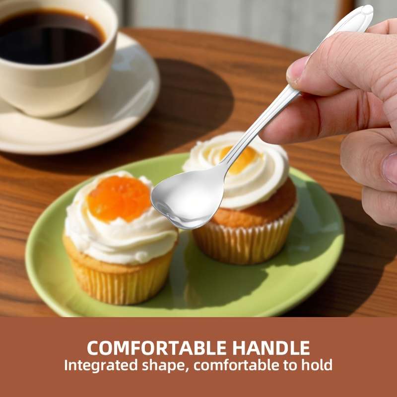 4pcs Stainless Steel Coffee Spoon Set Creative Dessert Spoons for Sugar Stirring Ice Cream