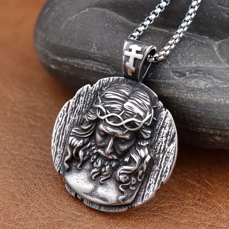 1 Piece pendant With 60cm Chain Jesus Theme Pendant