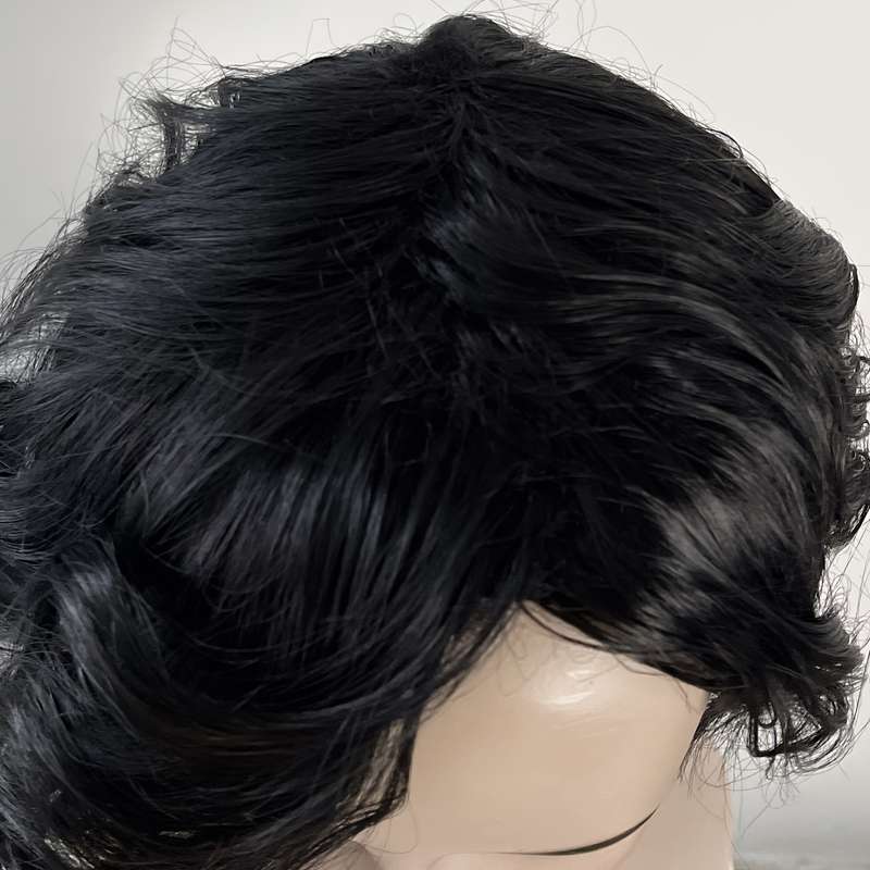 1Pc Black 20.32cm Fashion Design Wig