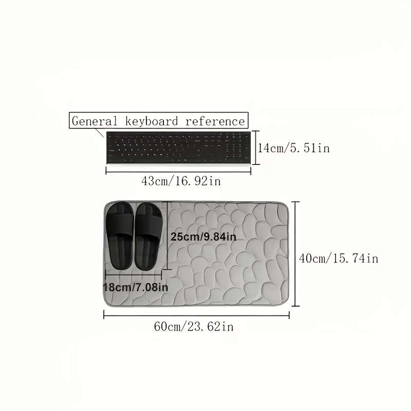 1Pc Crystal velvet anti slip mat Floor Mat