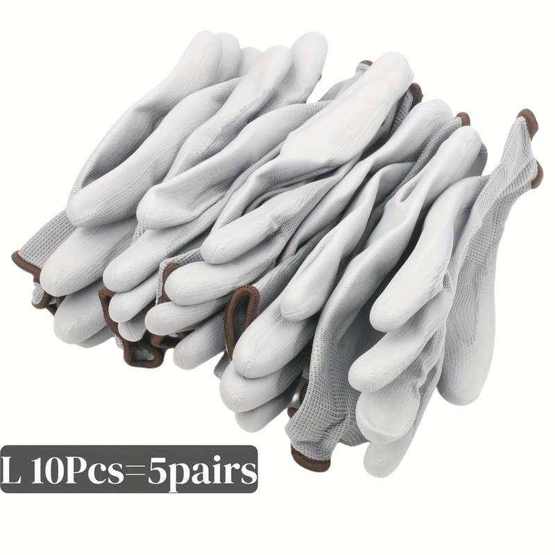 5 Pairs Size M Andpu Nylon Multi Purpose Work Gloves