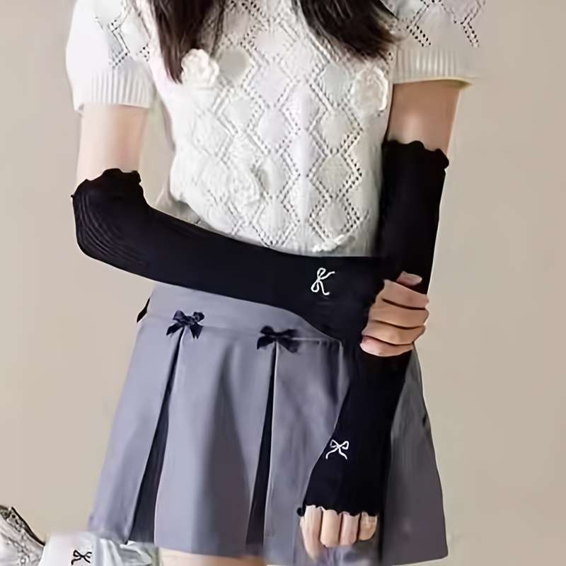 1 Pair White Warm Gloves