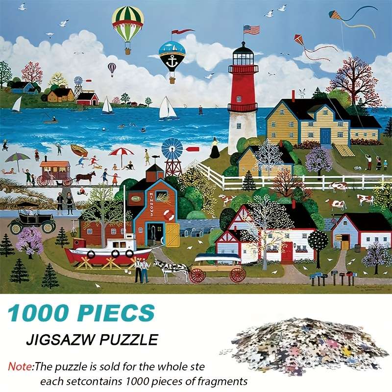 1000pcs Jigsaw Puzzle 75.01x50.01 cm High Difficulty Challenge for Adults Durable
