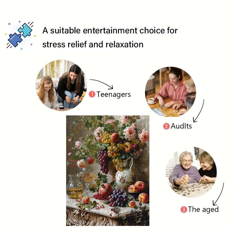1000 Piece Paper Jigsaw Puzzle For Adults  38.0x26.01cm Durable