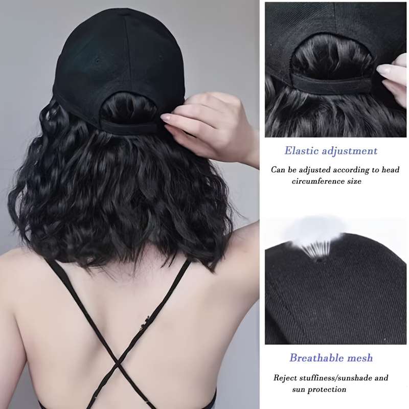 1Pc Brown And Black Curly Hair 25.4cm Fashion Design Wig
