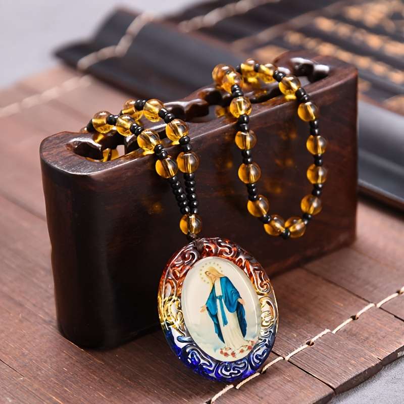 1 Piece Colorful Jesus Theme Pendant