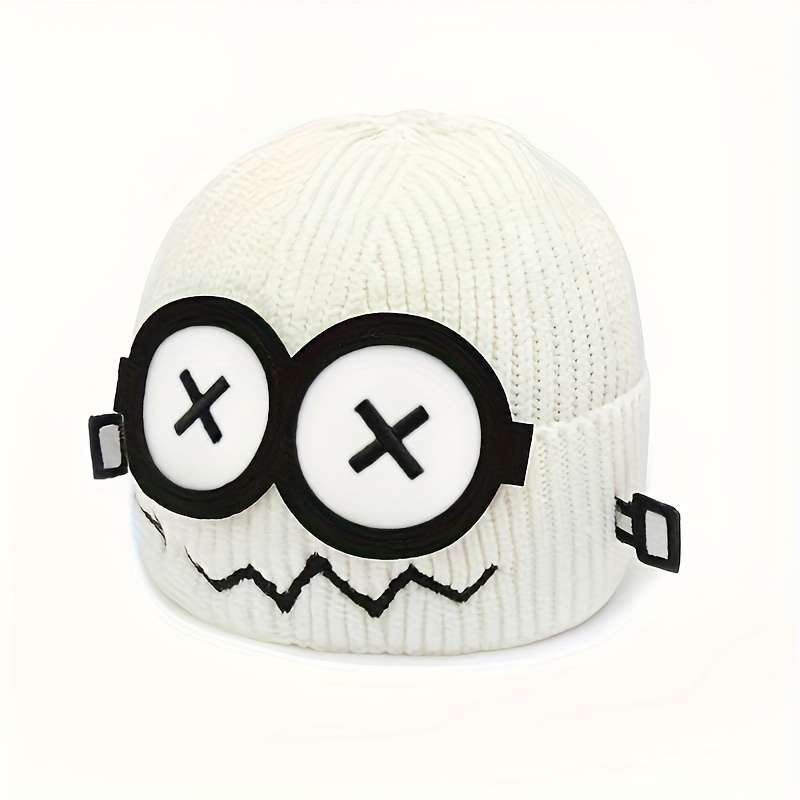 1pc Funny Knit Hat Autumn Warm Faulty Robot Cartoon Knit Cap Winter Ear Protection Knit Hat