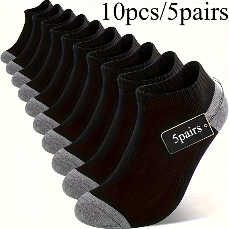 5 Pairs White One Size High Elastic Socks