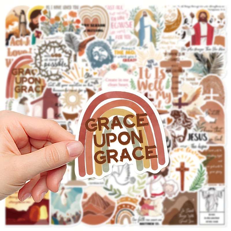 50pc 1set  Jesus Christian Themed Stickers