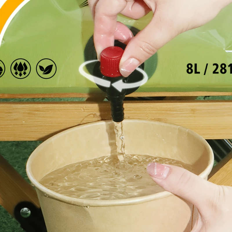 1pc 7.99L Collapsible Water Container with Spigot Durable Portable PE Hydration Pack for Camping Hik