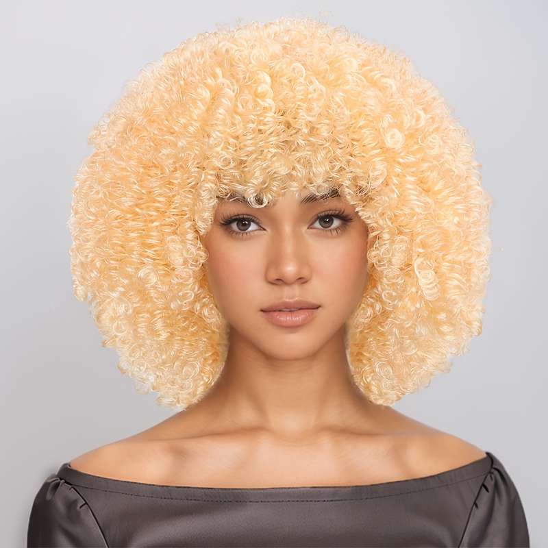 1Pc Black Highlight Blonde 30.48cm Fashion Design Wig