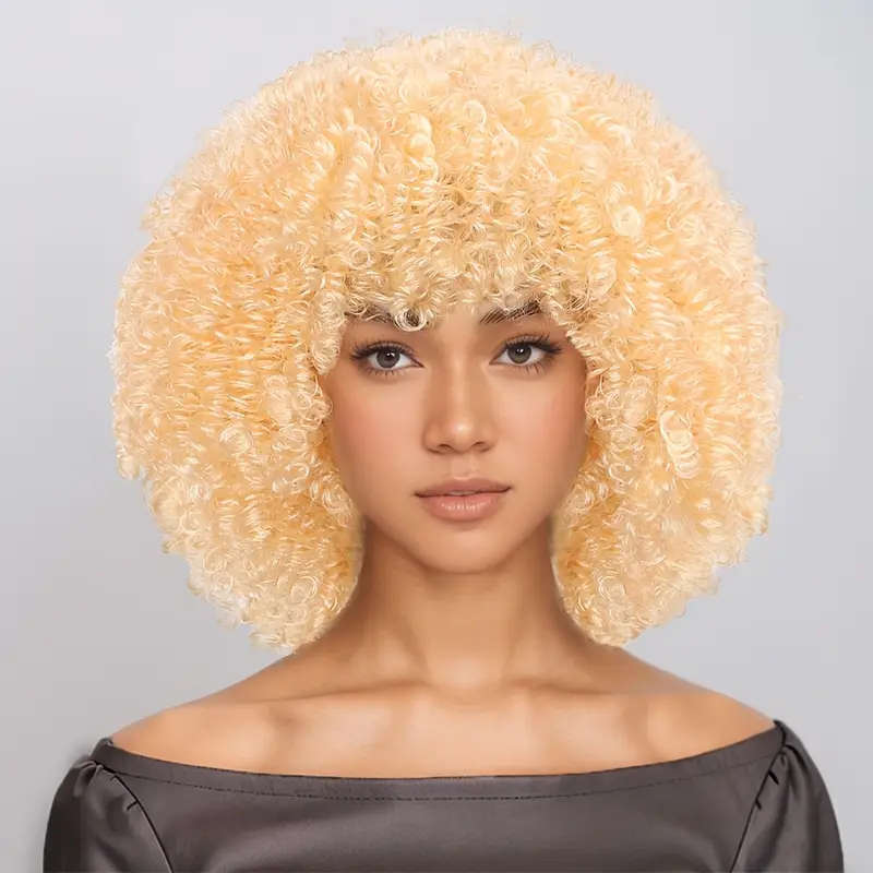 Women's Short Afro Curly Wig