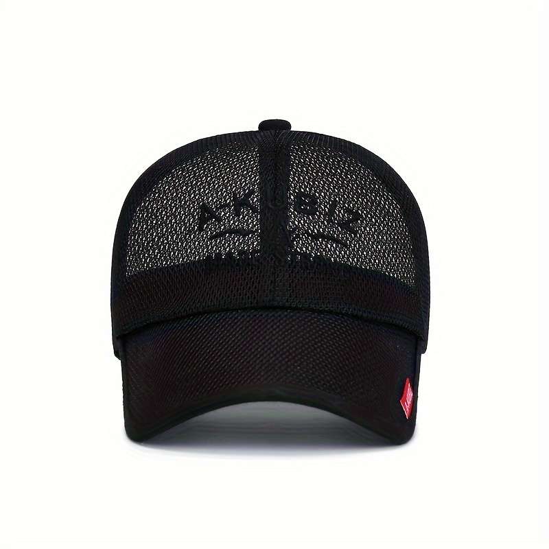 1pc Summer Breathable Mesh Hat For Men And Women Casual Trucker Hat Adjustable Soft Top Baseb