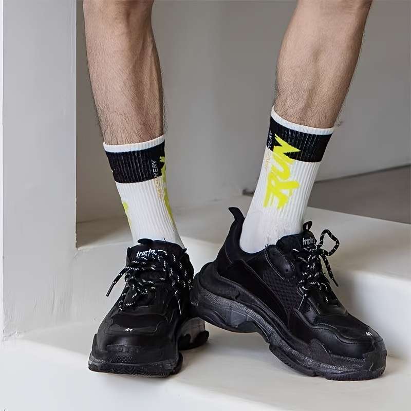 5 Pairs Mixed Color One Size High Elastic Socks