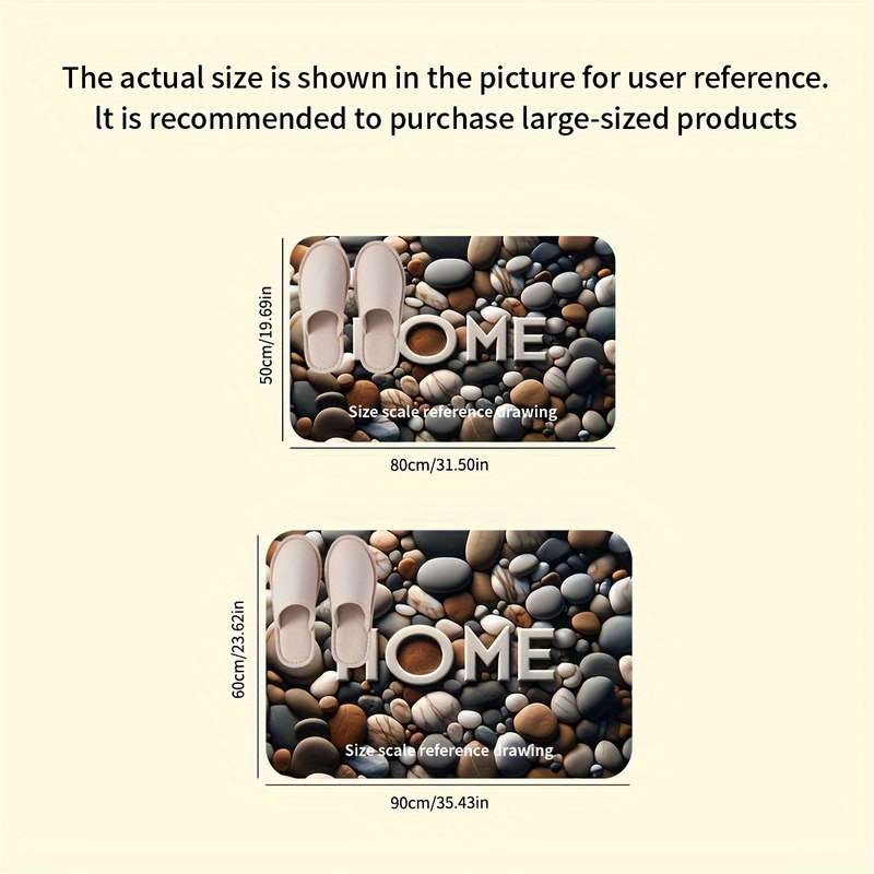 1Pc 50x80cm 19.69x31.5inch Floor Mat