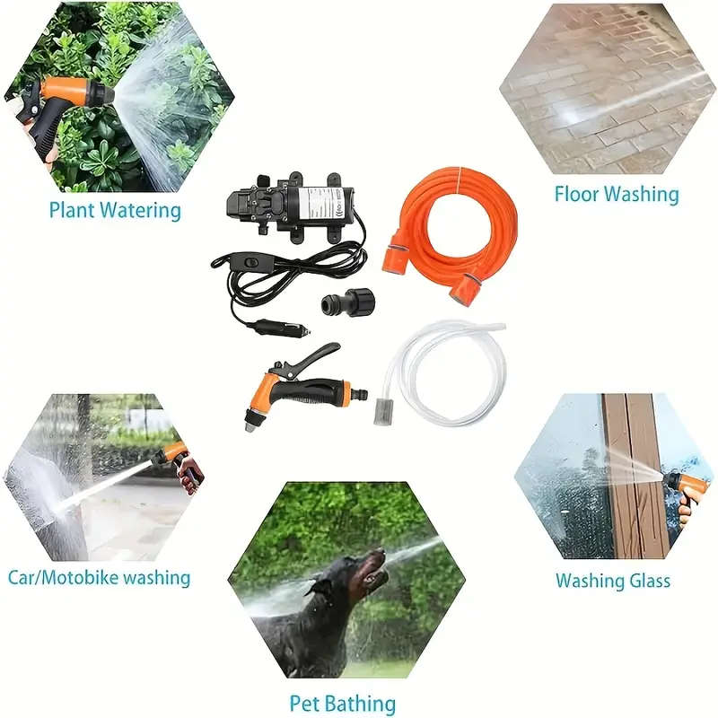 High Pressure Car Wash Gun With Expandable Hose