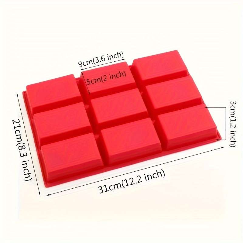 1pc Durable Versatile 9-Cavity Silicone Mini Loaf Pan Perfect for Baking Cakes Breads Meatloaf