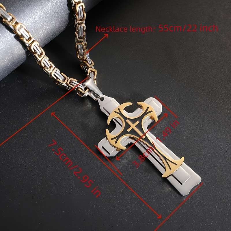 1 Piece Golden Jesus Theme Pendant