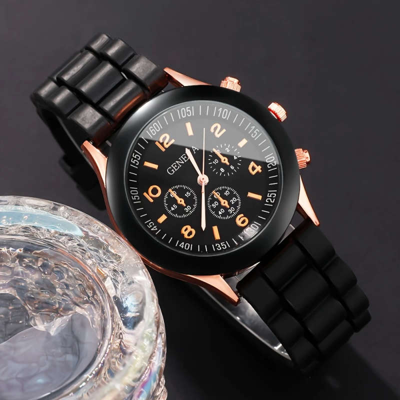 5pcs set Fashionable Women's Sports Quartz Watch Suitable for Business Wear Color Sent Randomly