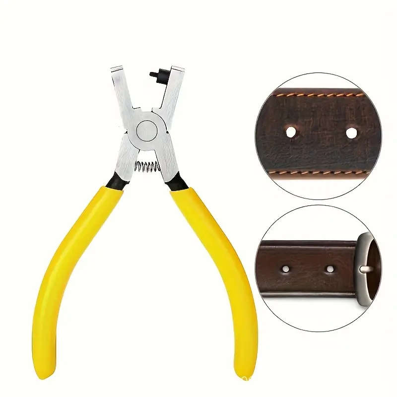 1pc Precision 2mm Multi-Function Punch Pliers for Watches Belts Shoelaces Sandals Durable Carbon Ste