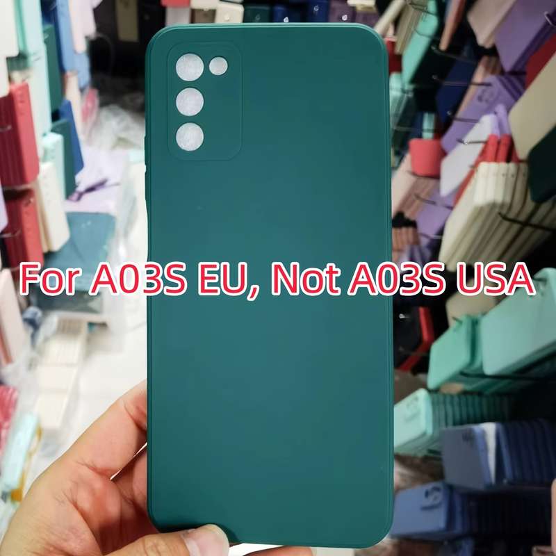 1pc Dark Green For Samsung Galaxy A03s Phone Cases