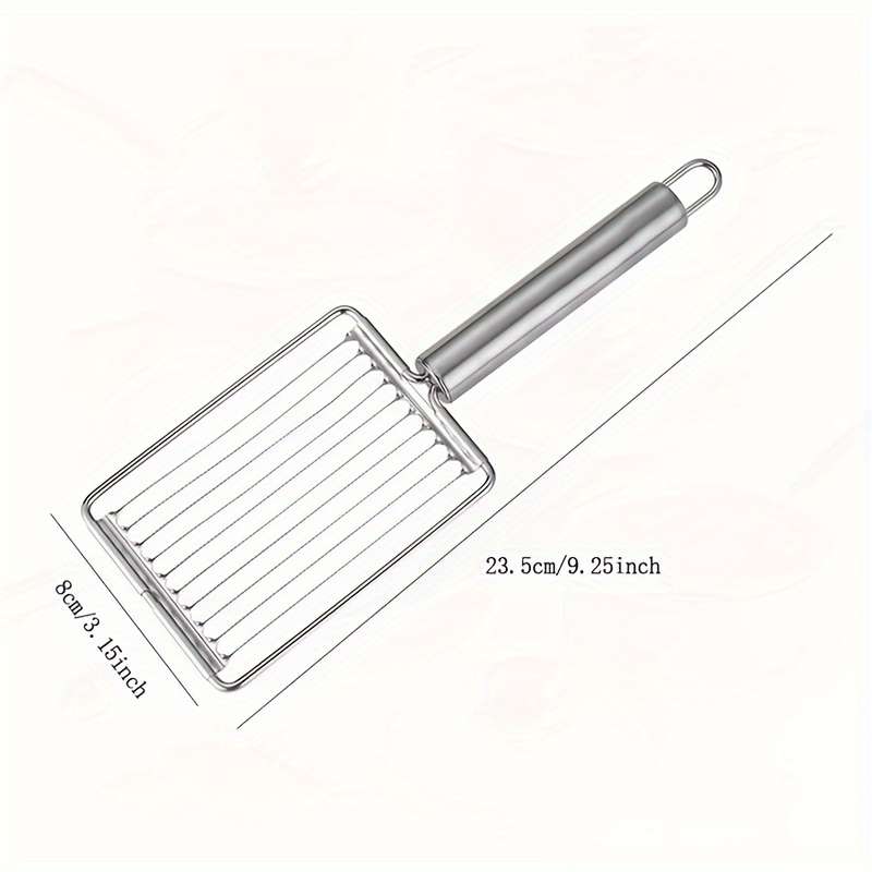 1pc Stainless Steel Manual Fruit Slicer Tomato and Egg Cutter Kitchen Gadget with Handle