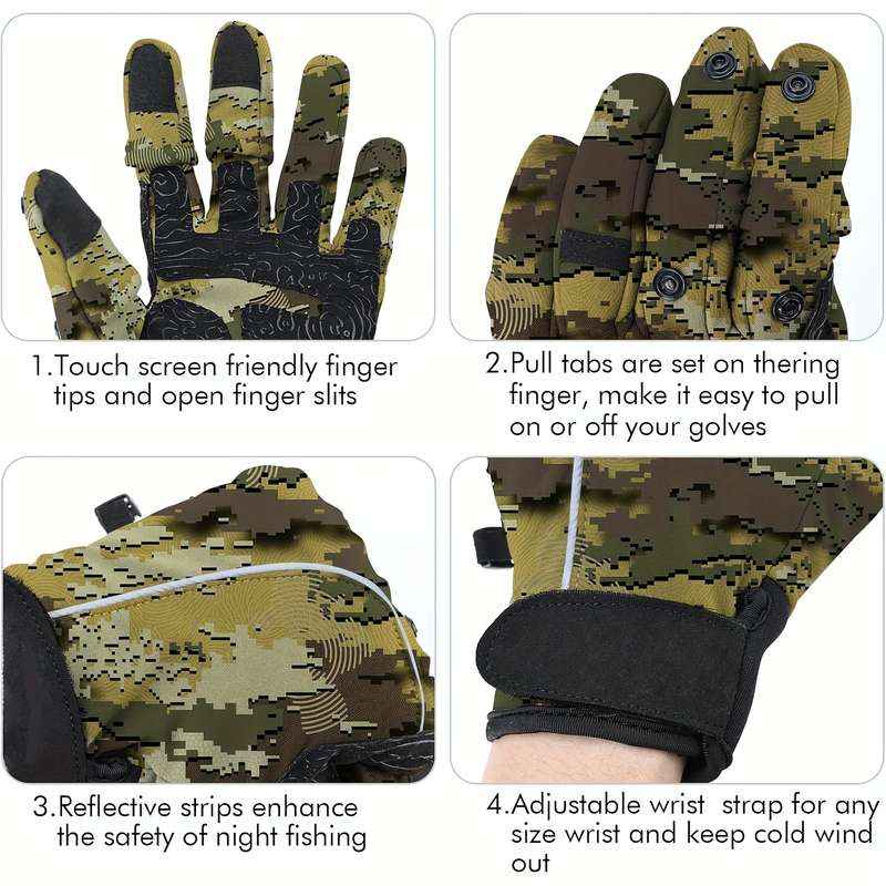 1 Pair Gray Size M Warm Gloves