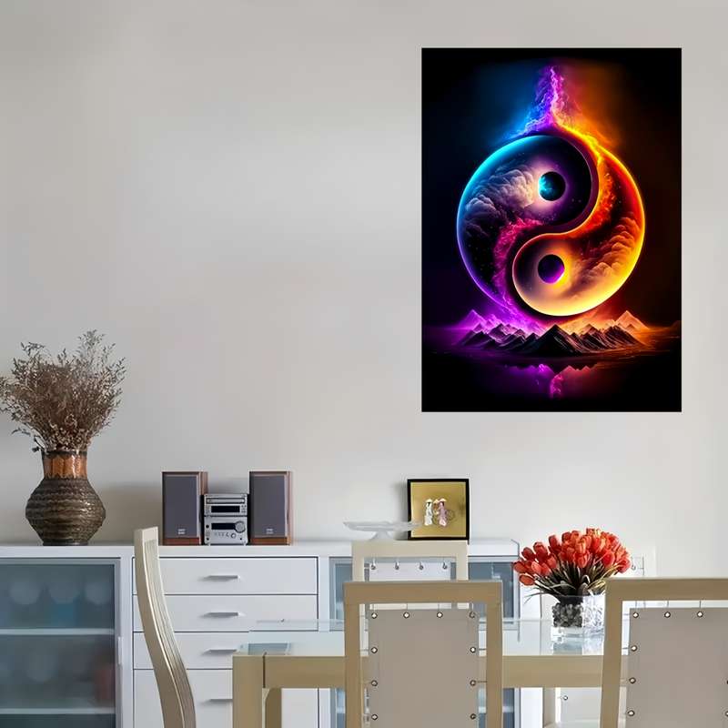 1000pcs Vibrant Yin Yang Bagua Tai Chi Puzzle Challenging DIY Brain Teaser with C