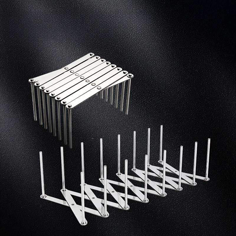 1pc Telescopic Multifunctional Storage Rack Stainless Steel Bowl And Dish Rack Storage Draining Rac