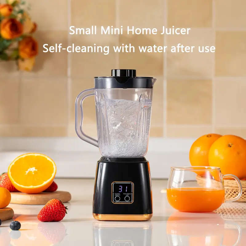 Portable Blender, Compact 7.4V Mini Juicer | Easy-Clean, Digital Display, Stainless Steel Blades,