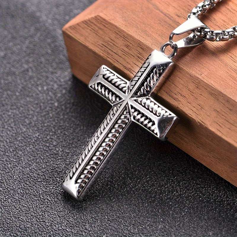 1 Piece Black Pendant Add Chain 60cm Jesus Theme Pendant