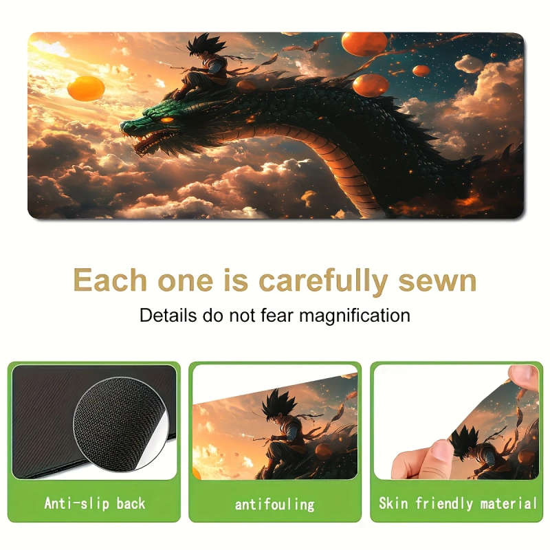 1pc 30x80cm Anime Dragon Boy Adventure Design Extended Keyboard Mouse Pad