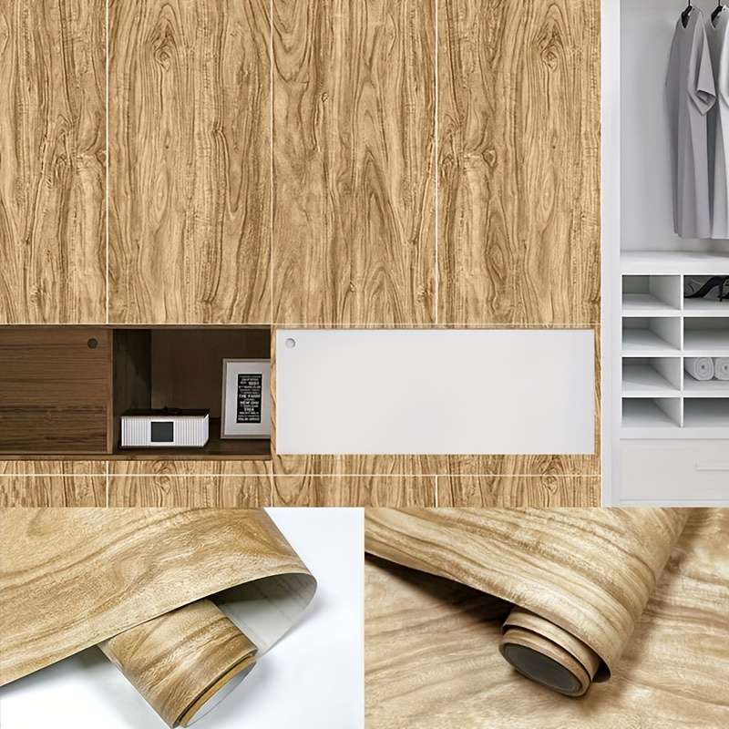 1PC Wall StickersMahogany15.75X78.74in  40X200.02cm
