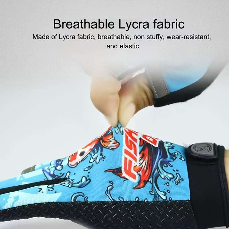 1 Pair Blue One Size Outdoor Sports Gloves