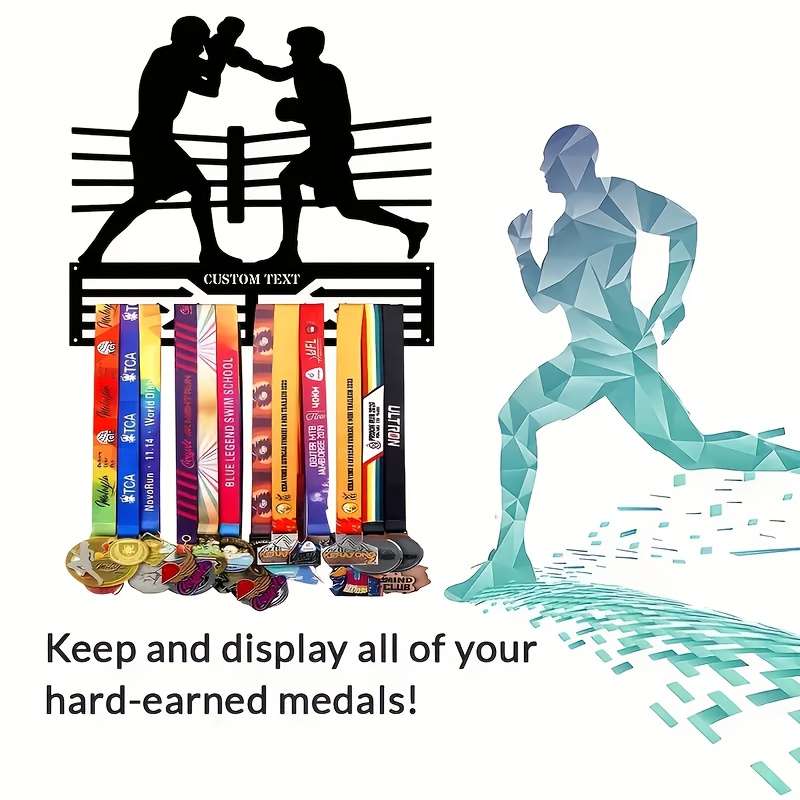 Custom Boxing Medals Display StandPersonalized Metal Wall Sculpture for Home  Outdoor Decoration