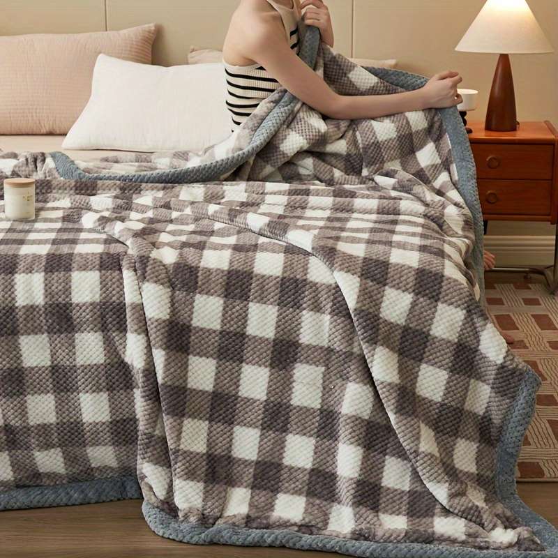 1ps Blanket Color Large Square Blue size 120.14cmx200.15cm