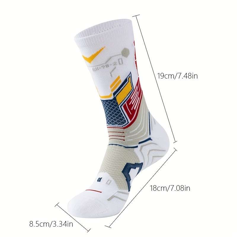 1 Pair White Size L Socks