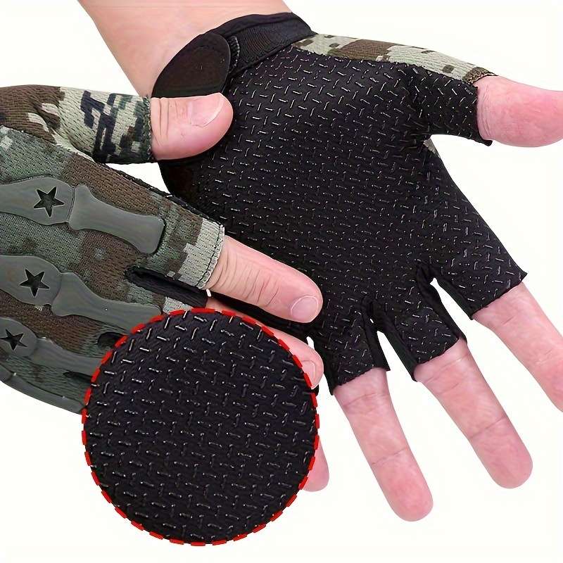 1 Pair Black One Size Fits All Outdoor Sports Gloves