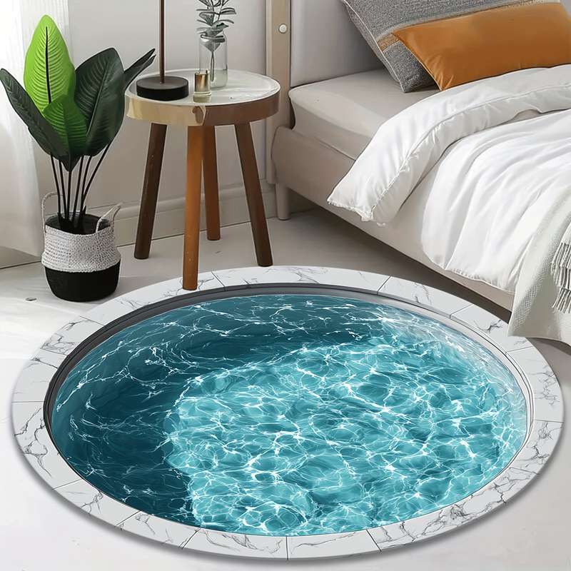 1Pc Round 59x59inch 150x150cm Floor Mat