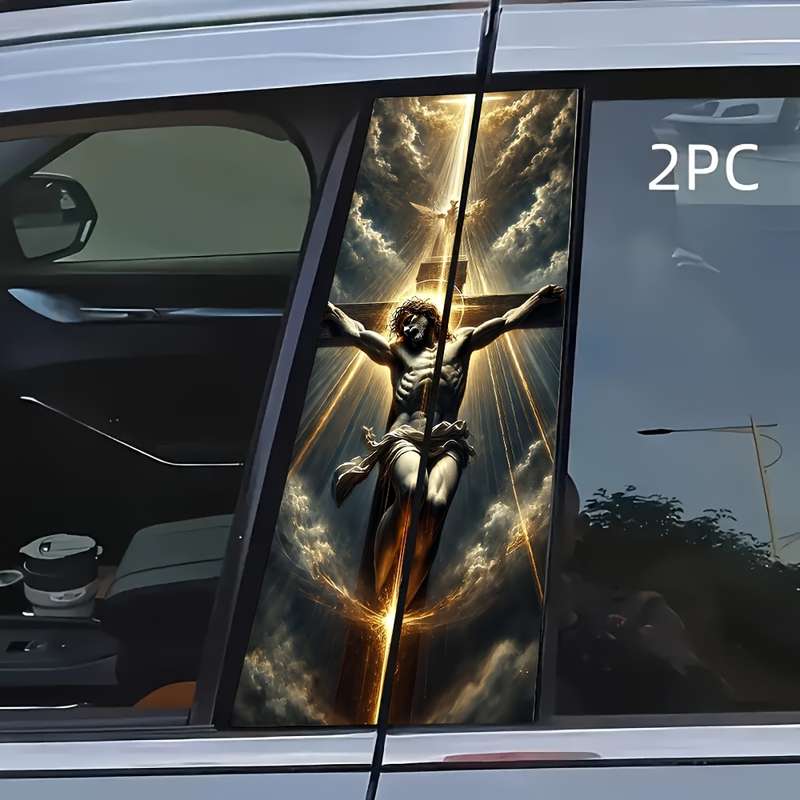 2pcs   Jesus Christian Themed Stickers