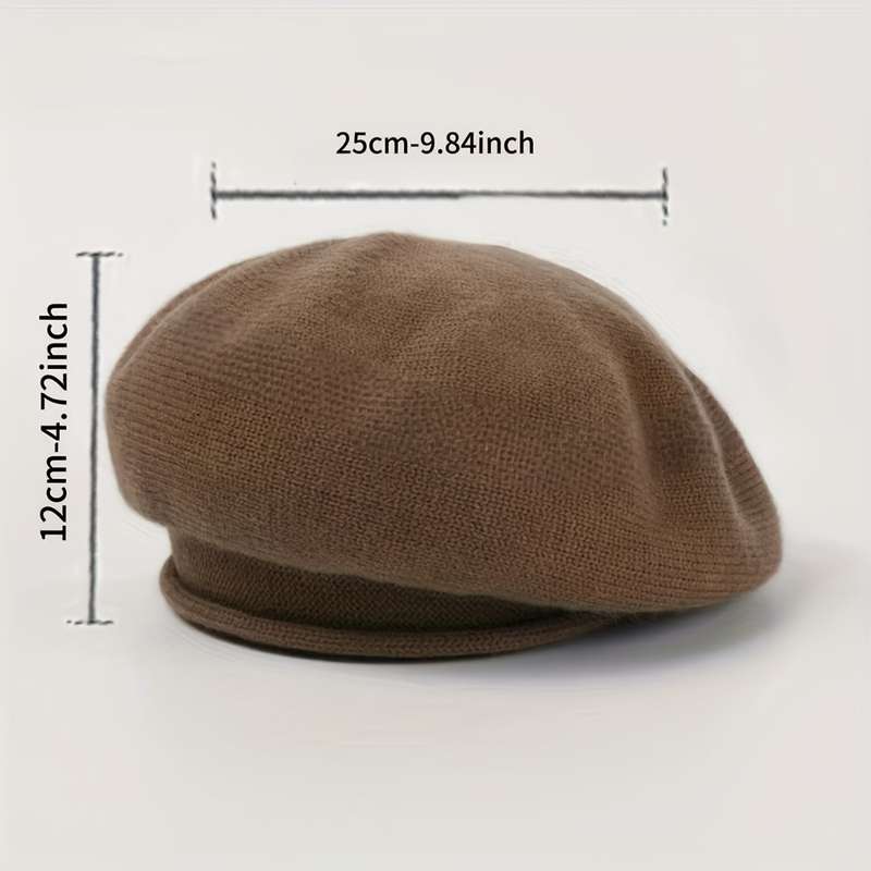 1pc Women's Stretchy Beanie Hat With Pocket Soft And Cozy Acrylic Knit Cap For Autumn And Winter