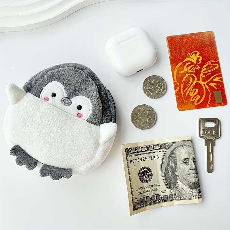 1pc A Cute Plush Coin Purse That Can Hold Lipstick And Bank Cards Perfect for Everyday Storage And