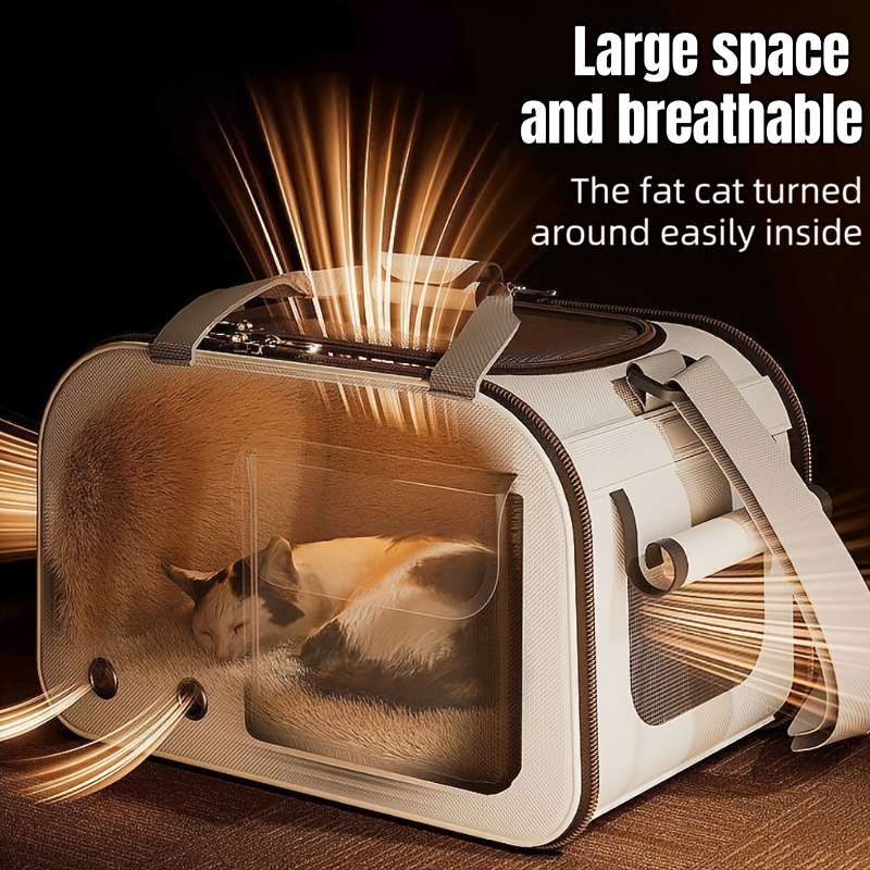 1pc Winter Fleece Bagmaterial Oxford Cloth, Nylon Pet Bag