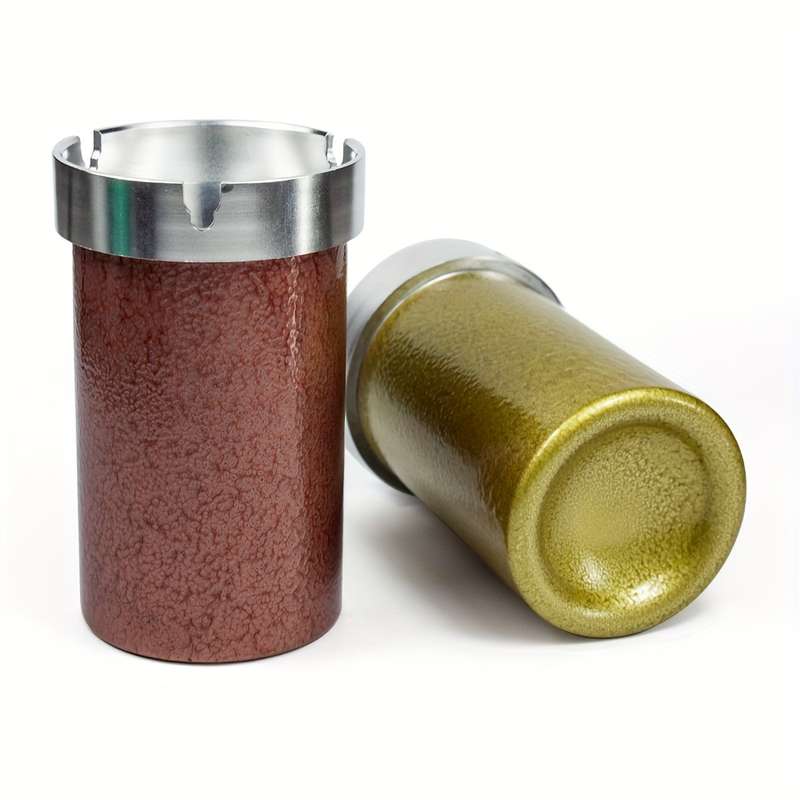 1pc Aluminum Alloy Golden Ashtray