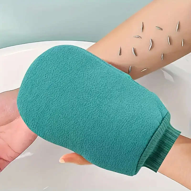 1pc Exfoliating Bath Gloves for Smooth Skin 100% Polyester Shower Scrub Gloves Remove Dead Skin Cell