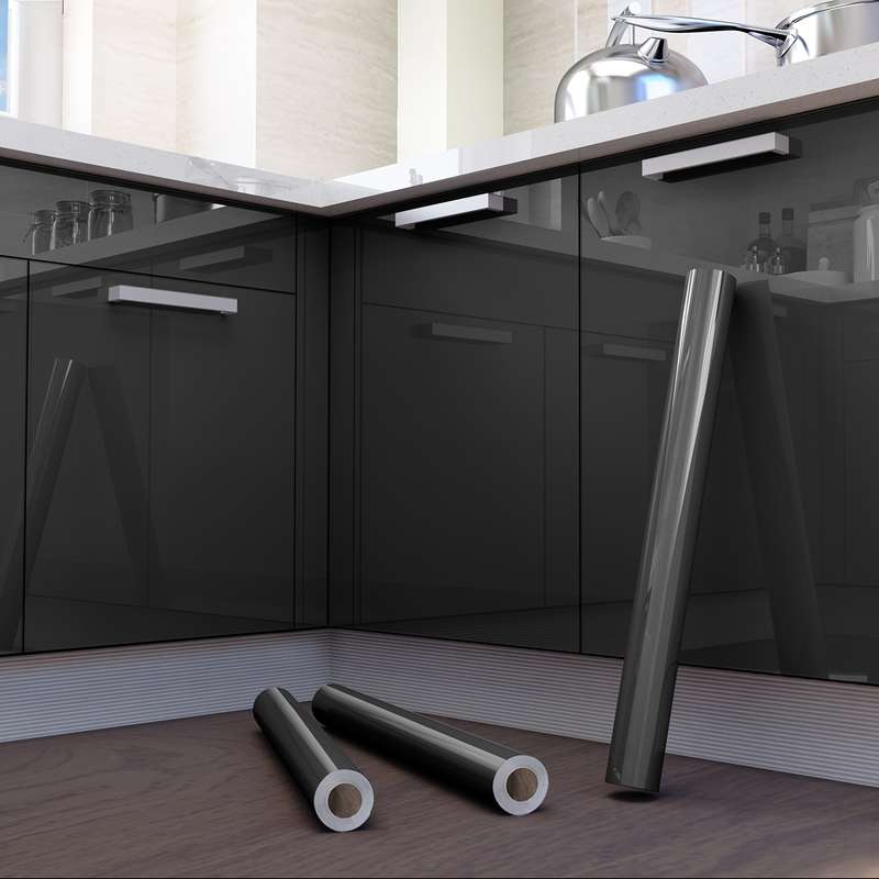 1PC Wall StickersGray40X1000cm 15.75X393.7in