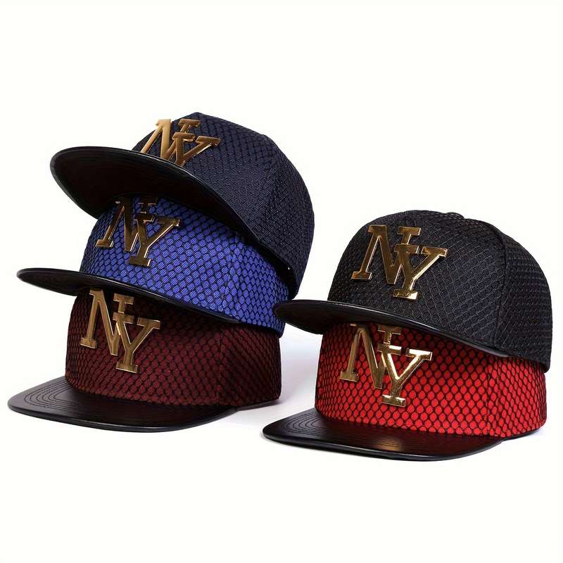 1pc Women's NY Letter Baseball Cap Outdoor Adjustable Hip-Hop Hat Sun Protection Casual Cap for Spr